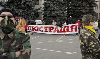 Evromaydan activists during a rally