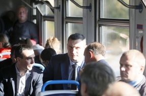 Vitali Klitschko in city train