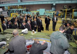 Petr Poroshenko at the plant