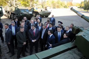 Petr Poroshenko at the plant
