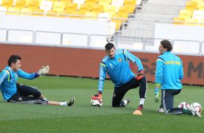 Open training of national football team