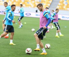Open training of national football team