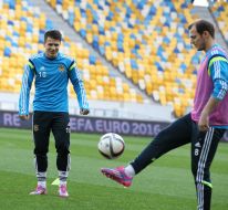 Open training of national football team