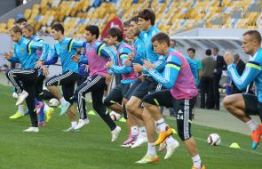 Open training of national football team