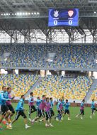 Open training of national football team