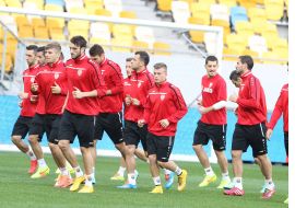 Open training of Macedonia national football team