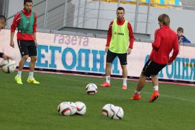 Open training of Macedonia national football team