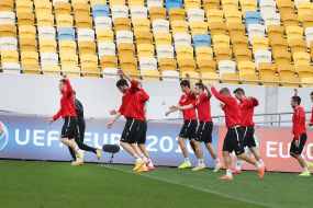 Open training of Macedonia national football team