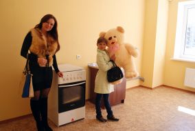 Family in the new apartment