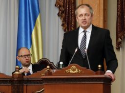 Arseny Yatsenyuk and Yaroslav Romaniuk