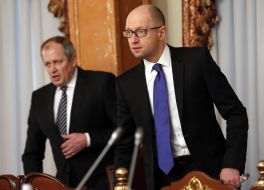 Arseny Yatsenyuk and Yaroslav Romaniuk