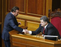 Petr Poroshenko and Aleksandr Kuzmuk