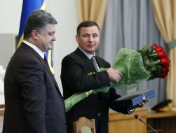 Petro Poroshenko and Valery Geletey