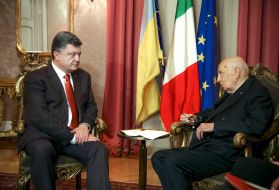Petr Poroshenko and Giorgio Napolitano