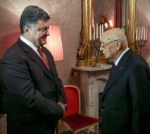 Petr Poroshenko and Giorgio Napolitano