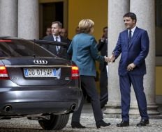 Angela Merkel and Matteo Renzi