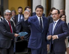 Francois Hollande and Matteo Renzi