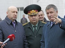 Arsen Avakov, Alexander Turchinov and Stepan Poltorak