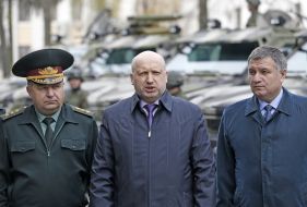 Arsen Avakov, Alexander Turchinov and Stepan Poltorak