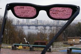 Art object "the world through rose-colored glasses" 