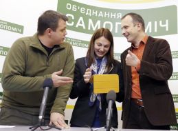 Semen Semenchenko, Anna Gopko and Egor Sobolev 