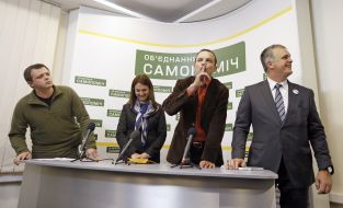 Semen Semenchenko, Anna Gopko, Egor Sobolev and Aleksey Skrypnyck