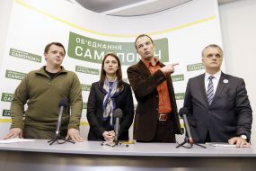 Semen Semenchenko, Anna Gopko, Egor Sobolev and Aleksey Skrypnyck