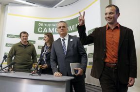 Semen Semenchenko, Anna Gopko, Egor Sobolev and Aleksey Skrypnyck