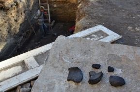 The remains of pottery