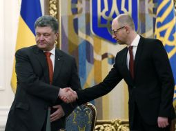 Petr Poroshenko and Arseniy Yatsenyuk