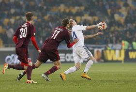 Domagoj Vida, Nicklas Helenius and Andreas Brune