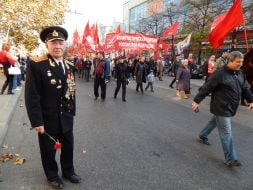 The rally on the occasion of 97th anniversary of the October Revolution