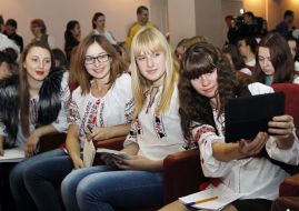 Students are photographed 