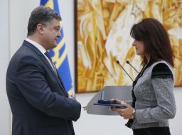 Petr Poroshenko and Irina Hayuk