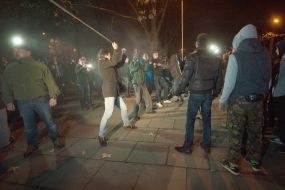 Activists are trying to demolish the monument to Felix Dzerzhinsky