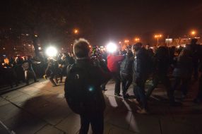Activists are trying to demolish the monument to Felix Dzerzhinsky