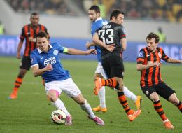 Eugene Konoplyanka, Darijo Srna and Bernard