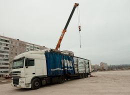 Preliminary work on installing modular homes for settlers