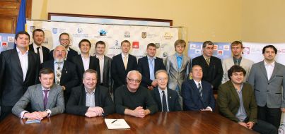 Participants of finals of Ukrainian сhampionship on chess