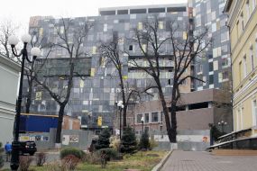 Construction of the new hospital building "OKHMATDET"