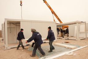 Build modular homes for settlers