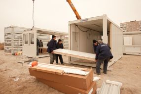 Build modular homes for settlers