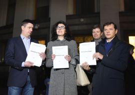 Vyacheslav Kirilenko, Oksana Syroed, Leonid Yemets and Oleg Lyashko