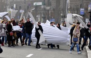 Creation of cardboard fountain