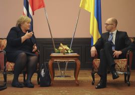 Арсеній Яценюк та Ерна Солберг