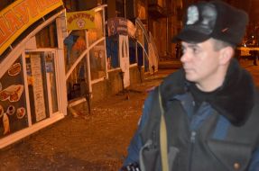 Militiaman the place of explosion