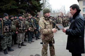Soldiers of the National Guard of Ukraine