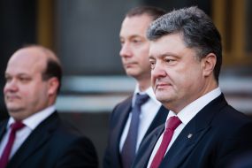 Boris Lozhkin, Valeriy Chaly, Petr Poroshenko 