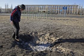 Shells exploded near school