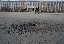 Shells exploded near school